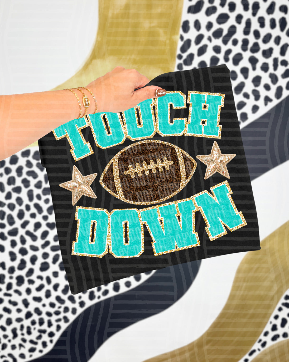 TOUCHDOWN FAUX CHENILLE CC 2608-0006- Digital Download 300 DPI PNG FILE