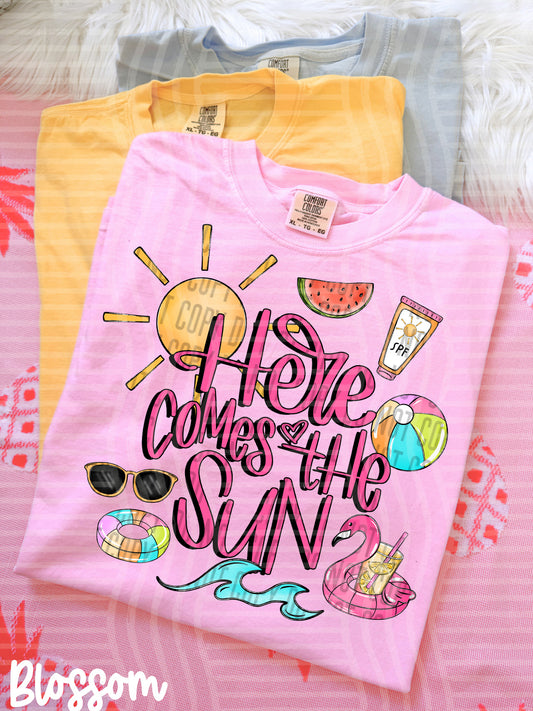Here comes the sun - 2 versions included -  Digital Download 300DPI PNG FILE