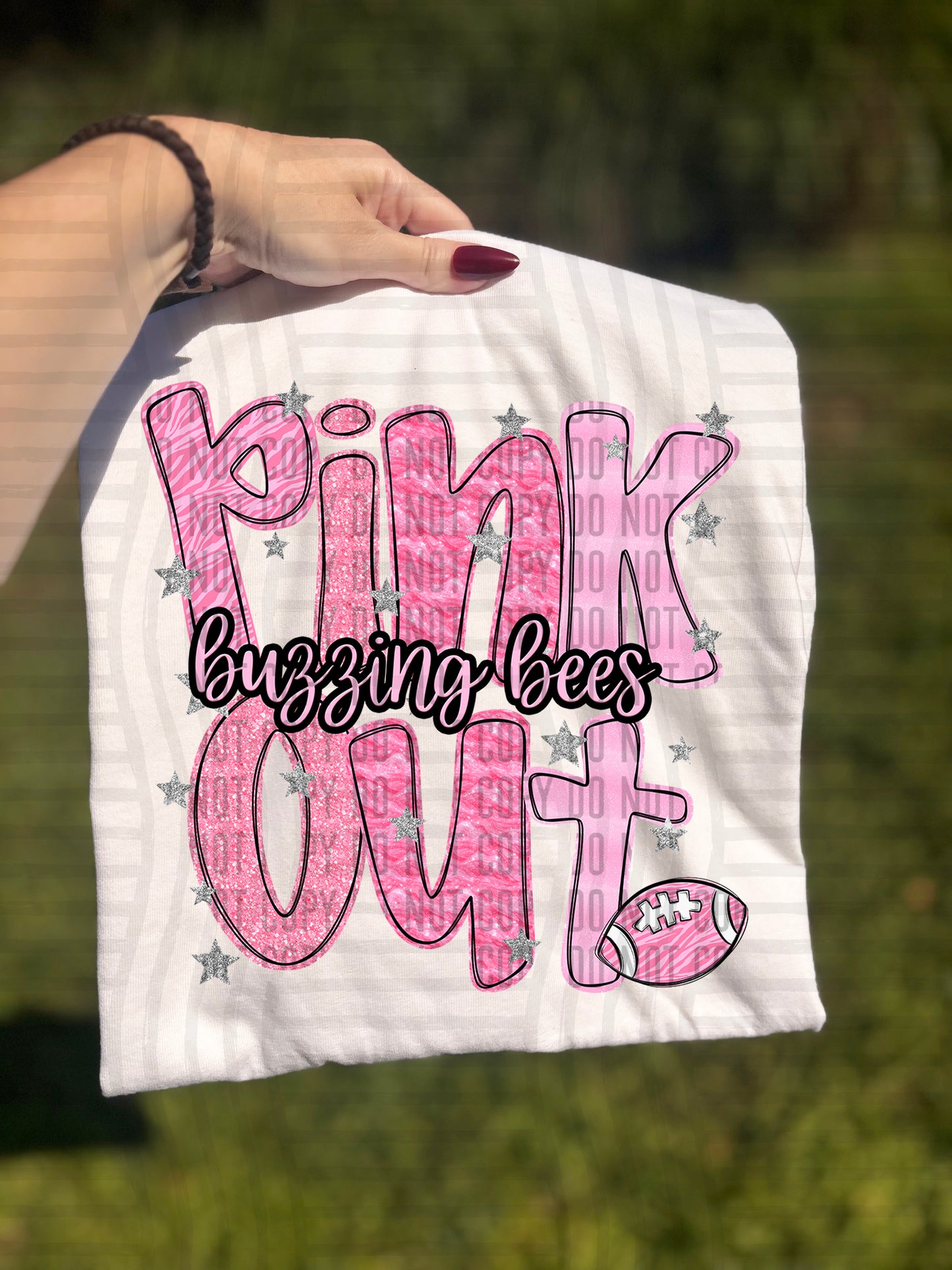 PINK OUT Football + CUSTOM - Dropdown - Digital Download 300DPI PNG FILE