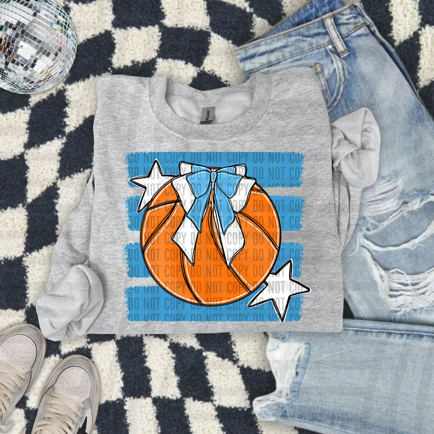 BASKETBALL BOW CC 2608-0010- Color Dropdown Digital Download 300DPI PNG FILE