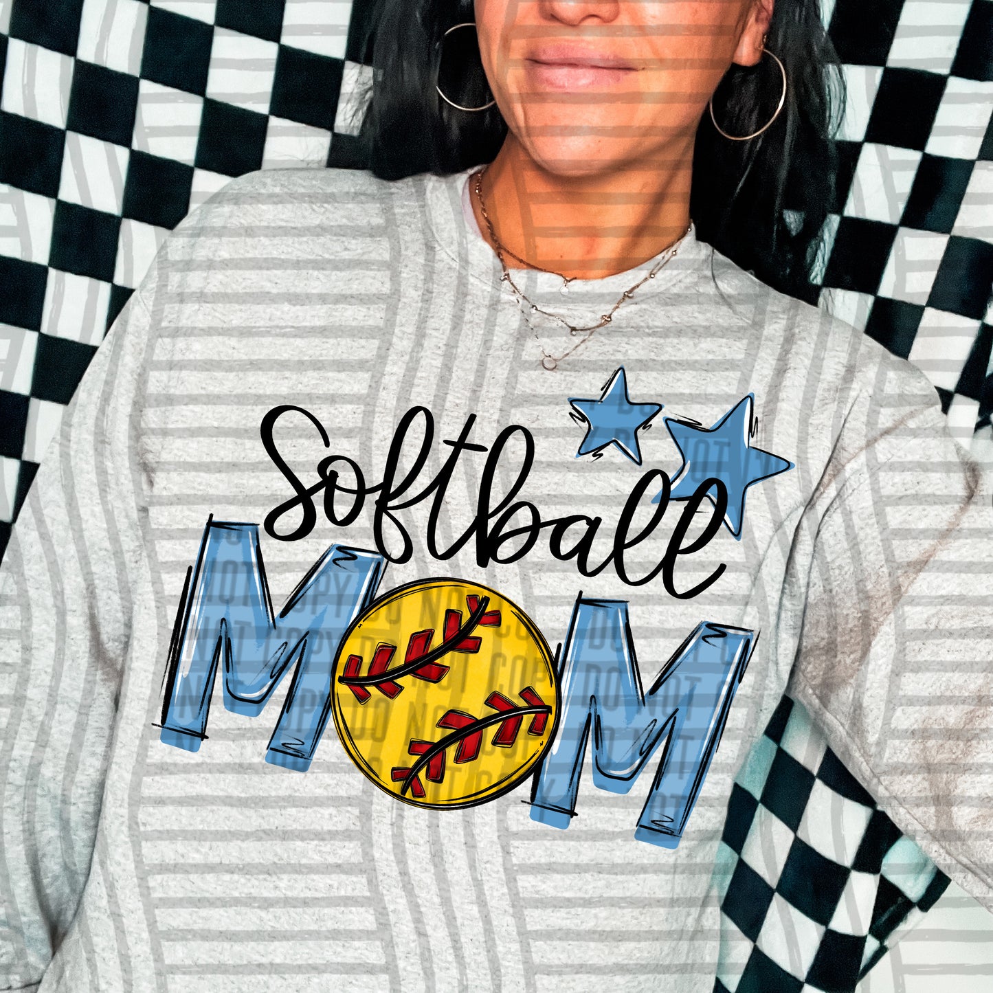 Softballl Mom - Color Dropdown Digital Download 300DPI PNG FILE