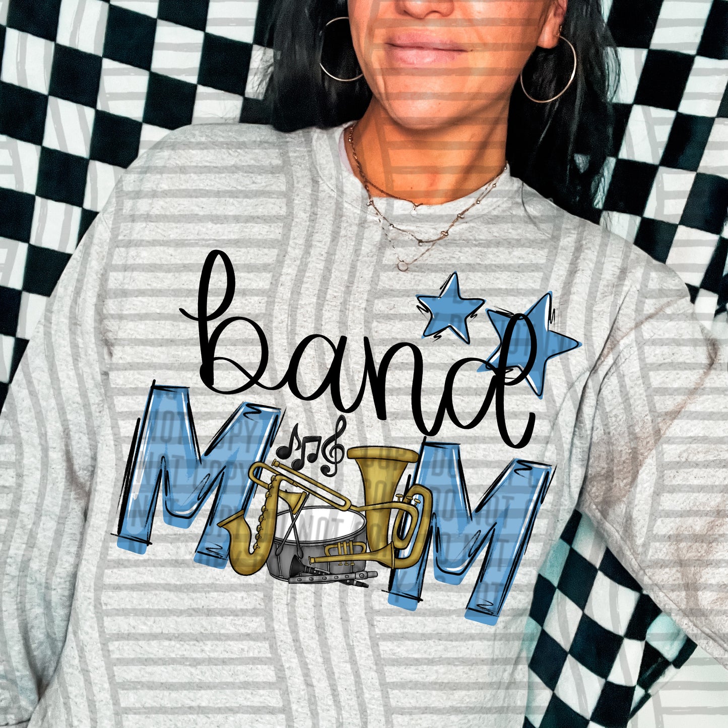 Band Mom - Color Dropdown Digital Download 300DPI PNG FILE