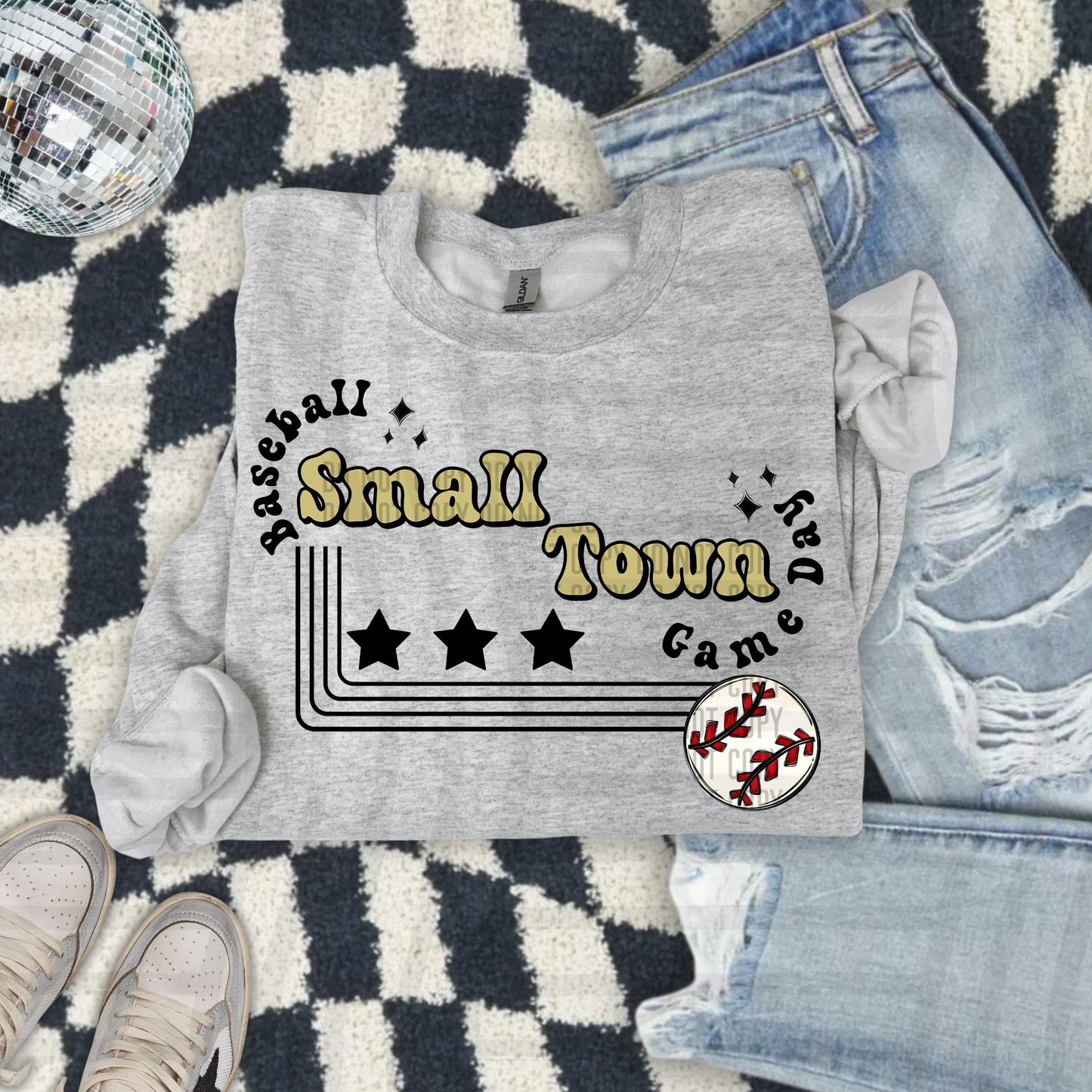 BASEBALL - Small town - Color Dropdown Digital Download 300DPI PNG FILE