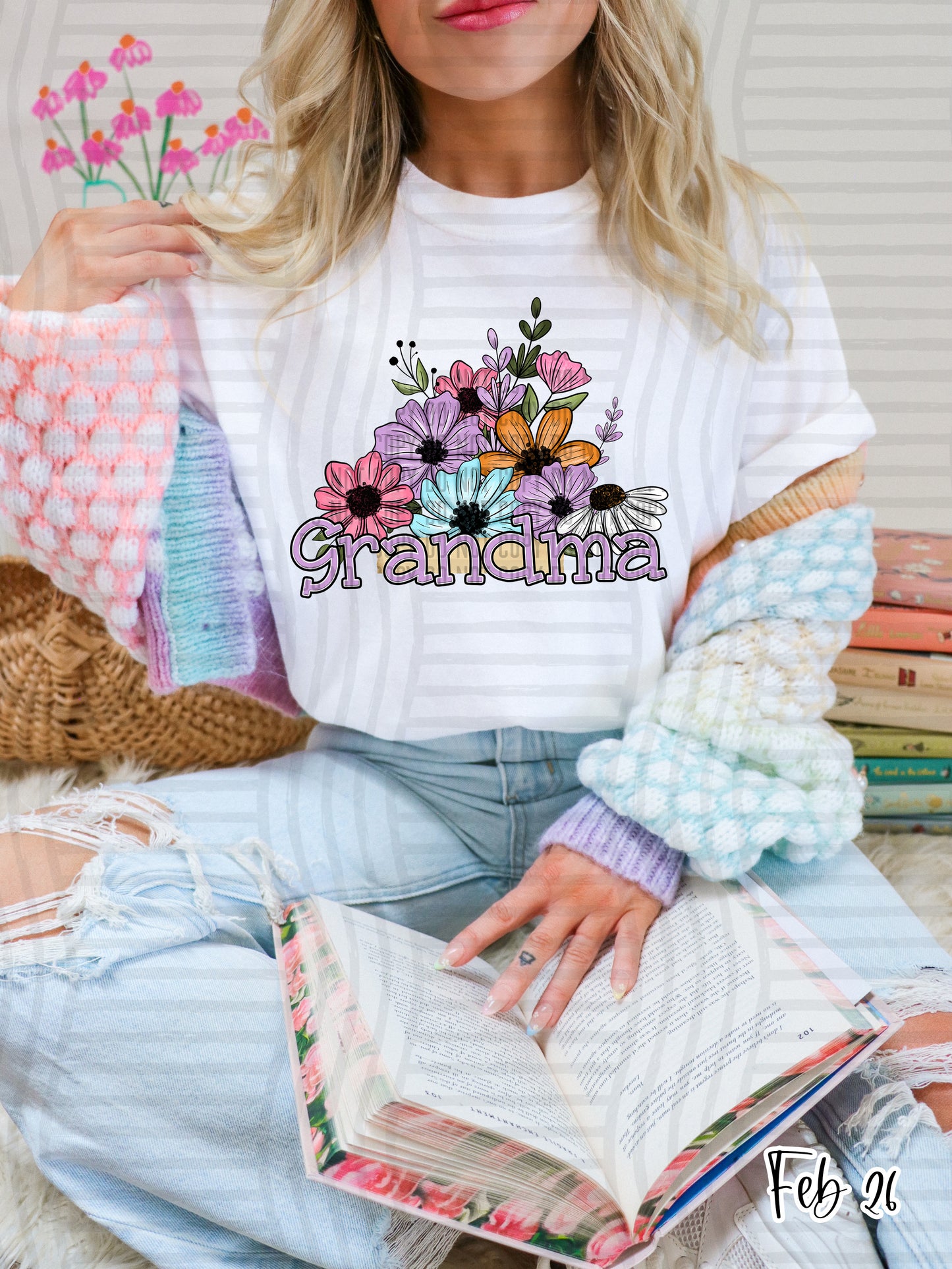 Floral Names -  Custom + Dropdown 300 DPI digital download