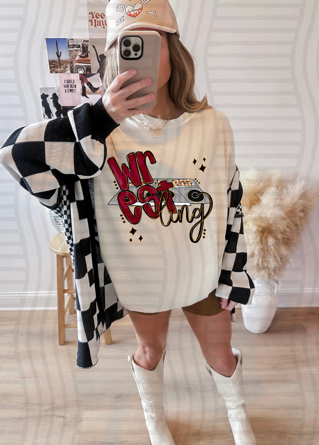 WRESTLING mat- Color Dropdown Digital Download 300DPI PNG FILE