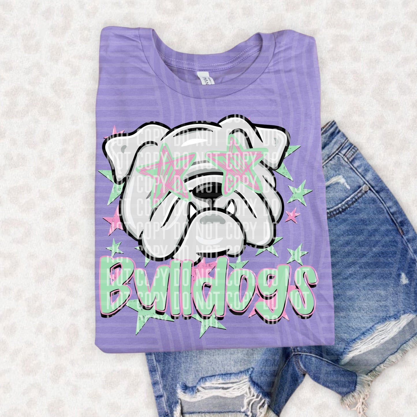 PREPPY STARRY EYED mascots pink/green -  Digital Download 300DPI PNG FILE