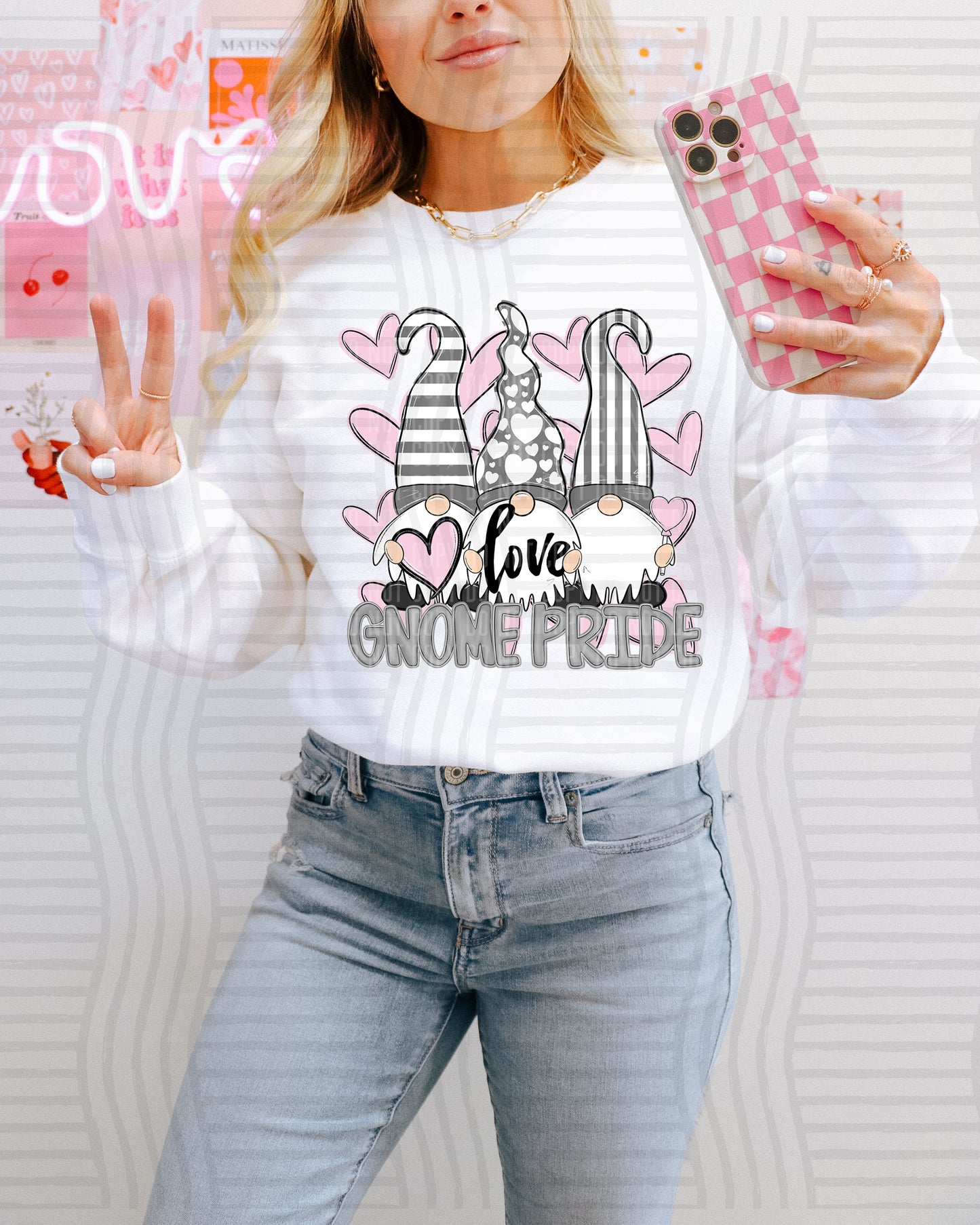 Vday Gnomes Pride - Color Dropdown Digital Download 300DPI PNG FILE