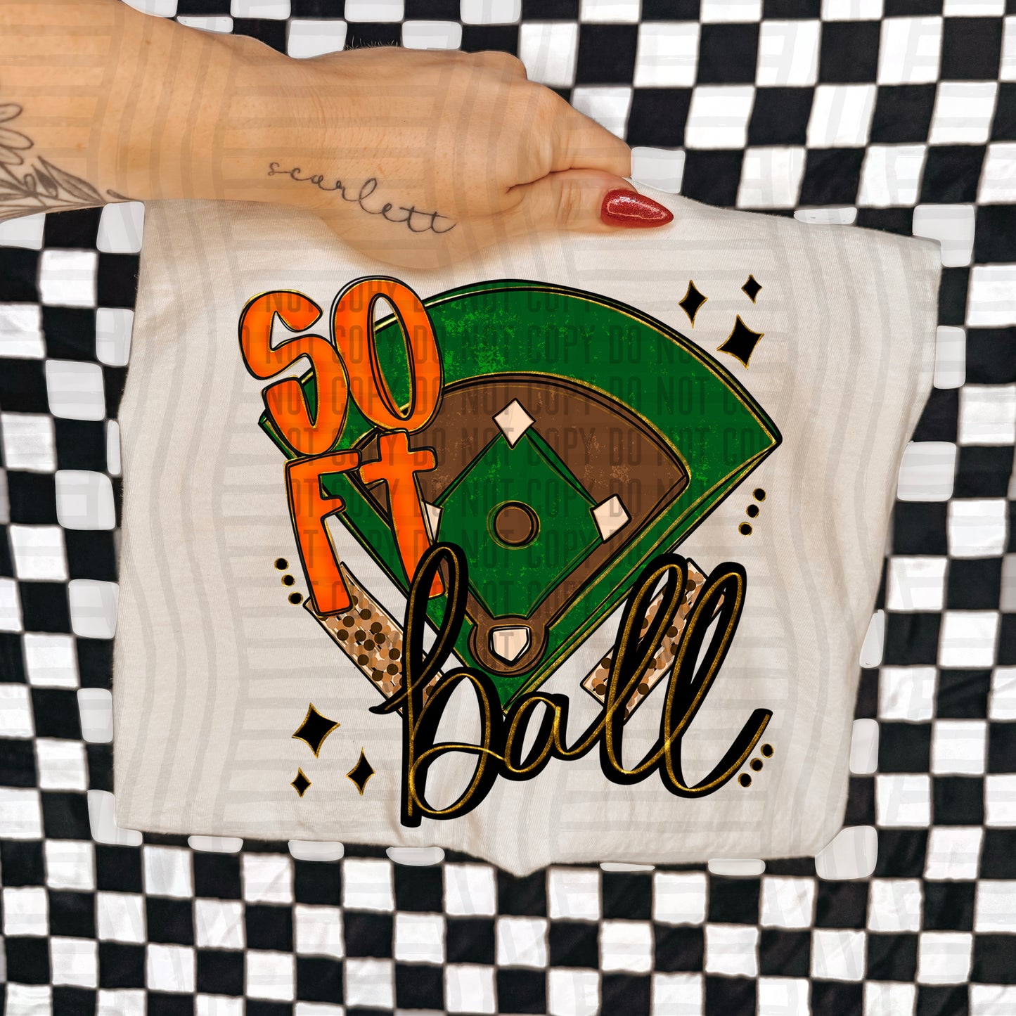 SOFTBALL Field - Color Dropdown Digital Download 300DPI PNG FILE