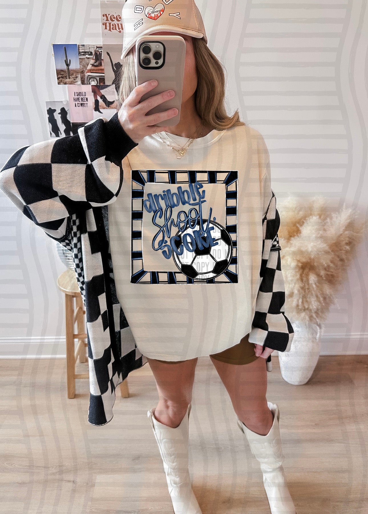 Dribble, Shoot, Score - SOCCER - Color Dropdown Digital Download 300DPI PNG FILE