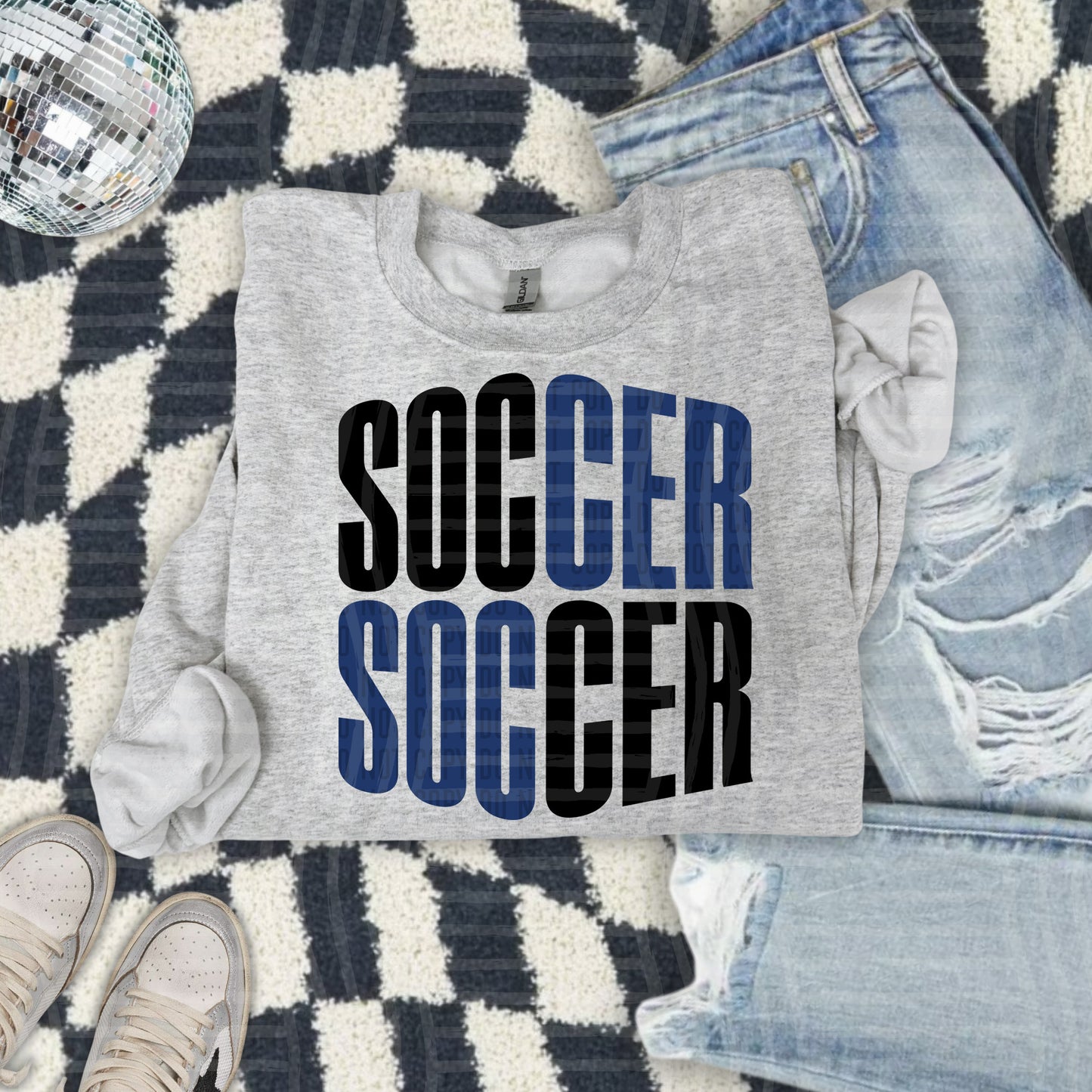 SOCCER word art - Color Dropdown Digital Download 300DPI PNG FILE