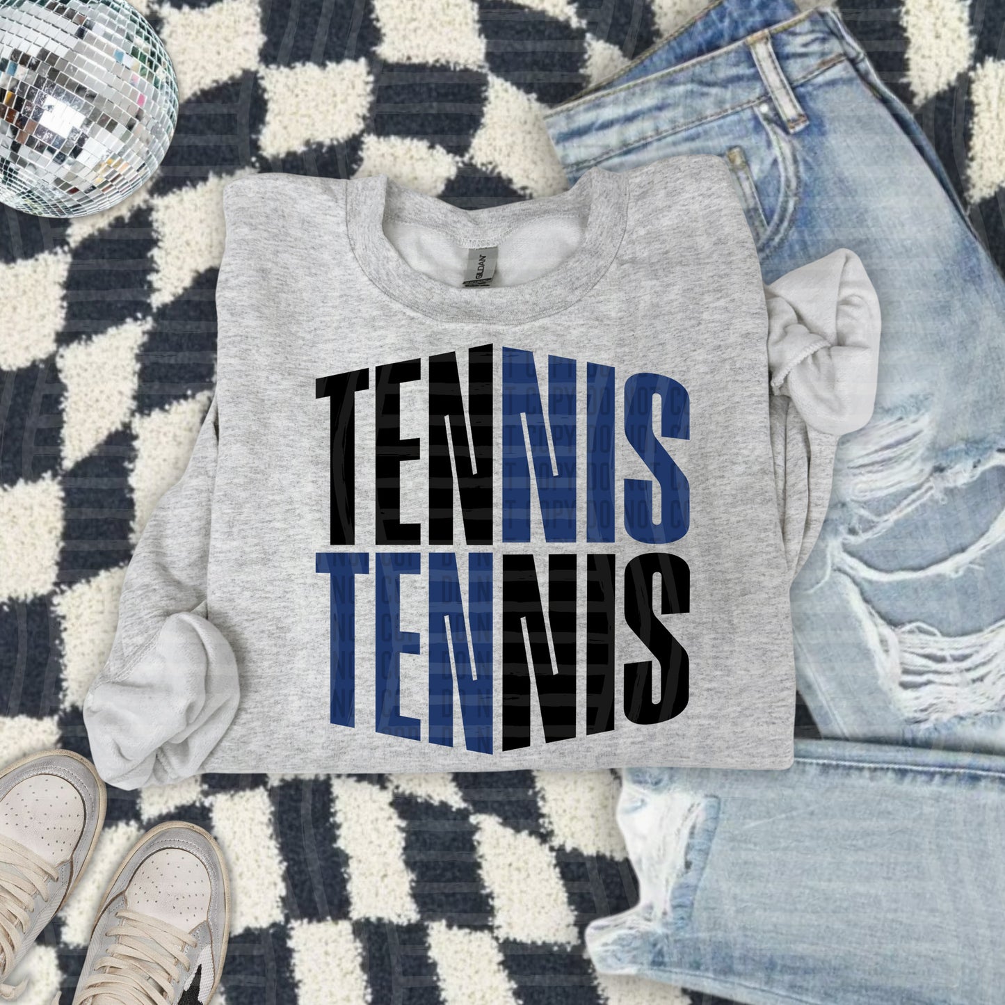 TENNIS word art - Color Dropdown Digital Download 300DPI PNG FILE