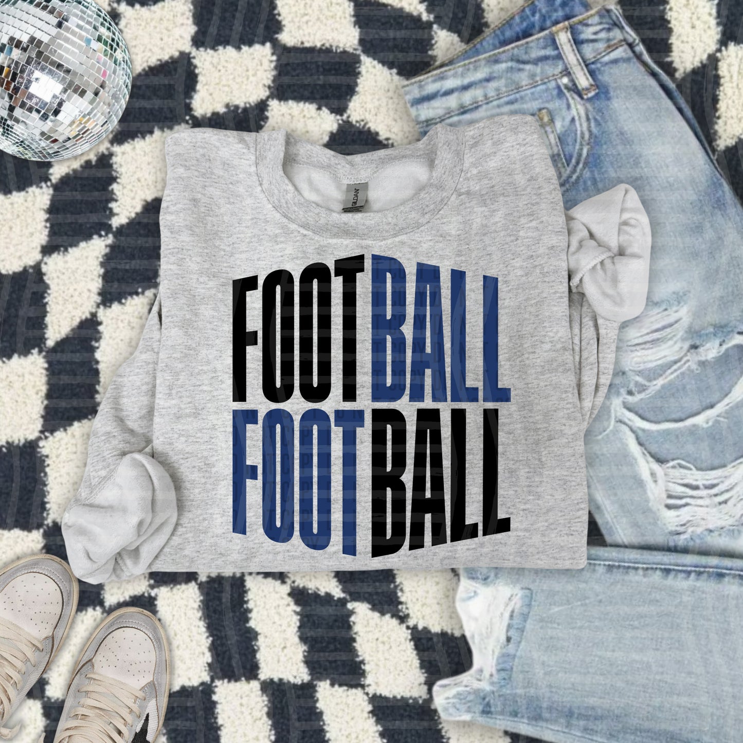 FOOTBALL word art - Color Dropdown Digital Download 300DPI PNG FILE