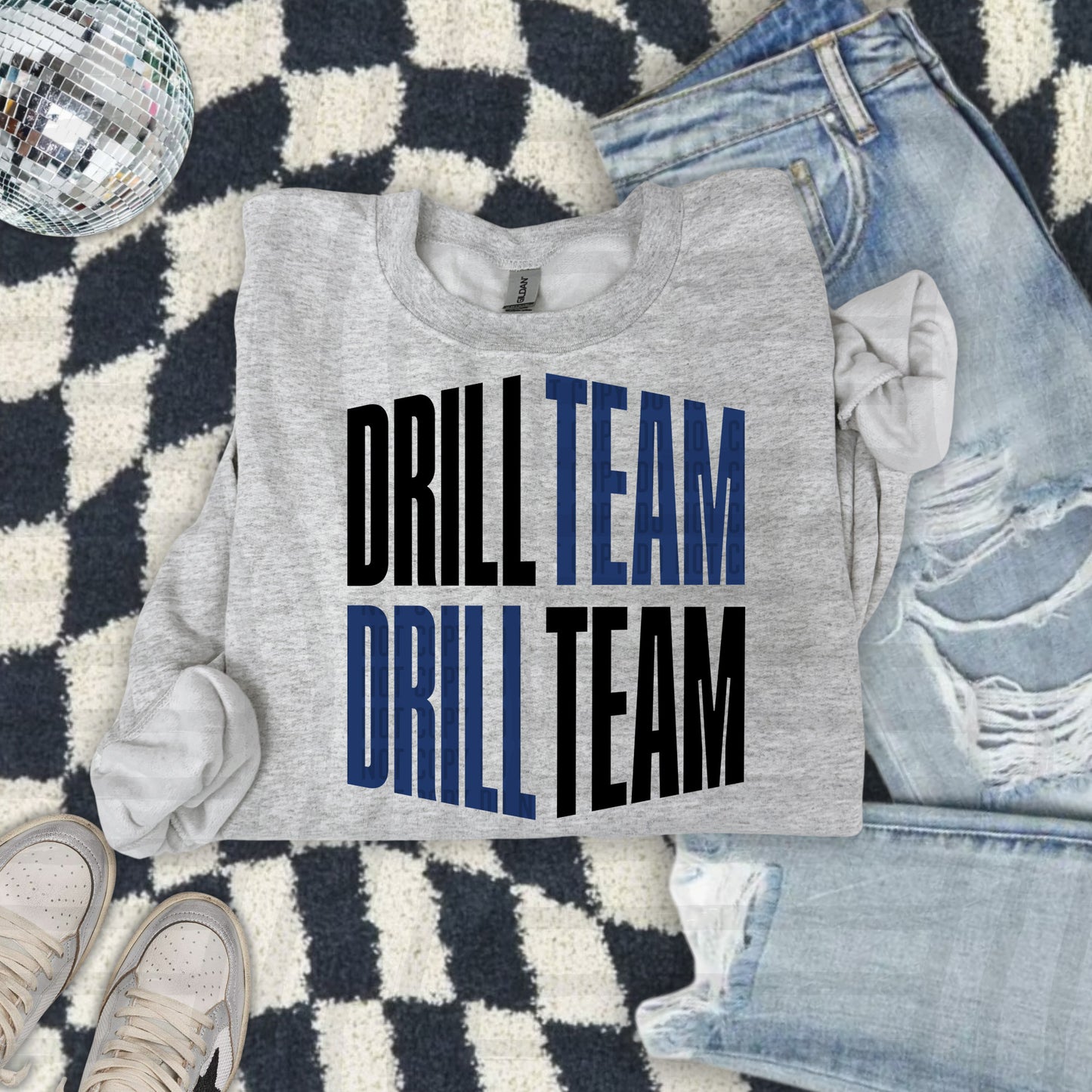 DRILL TEAM word art - Color Dropdown Digital Download 300DPI PNG FILE