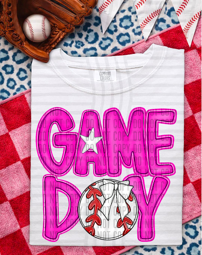 SOFTBALL - GAME DAY - Color Dropdown Digital Download 300DPI PNG FILE
