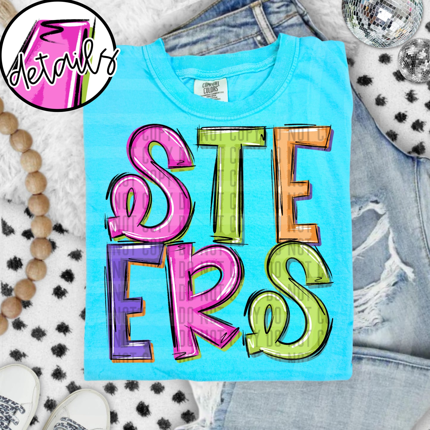 Neon Barbie Stacked - Custom + DROPDOWN - 300 DPI digital download