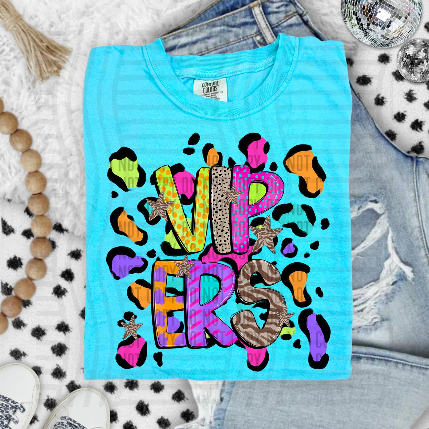 Funky Mix-Up Leopard Spot Mascots - Custom + Dropdown - 300 dpi Digital Download