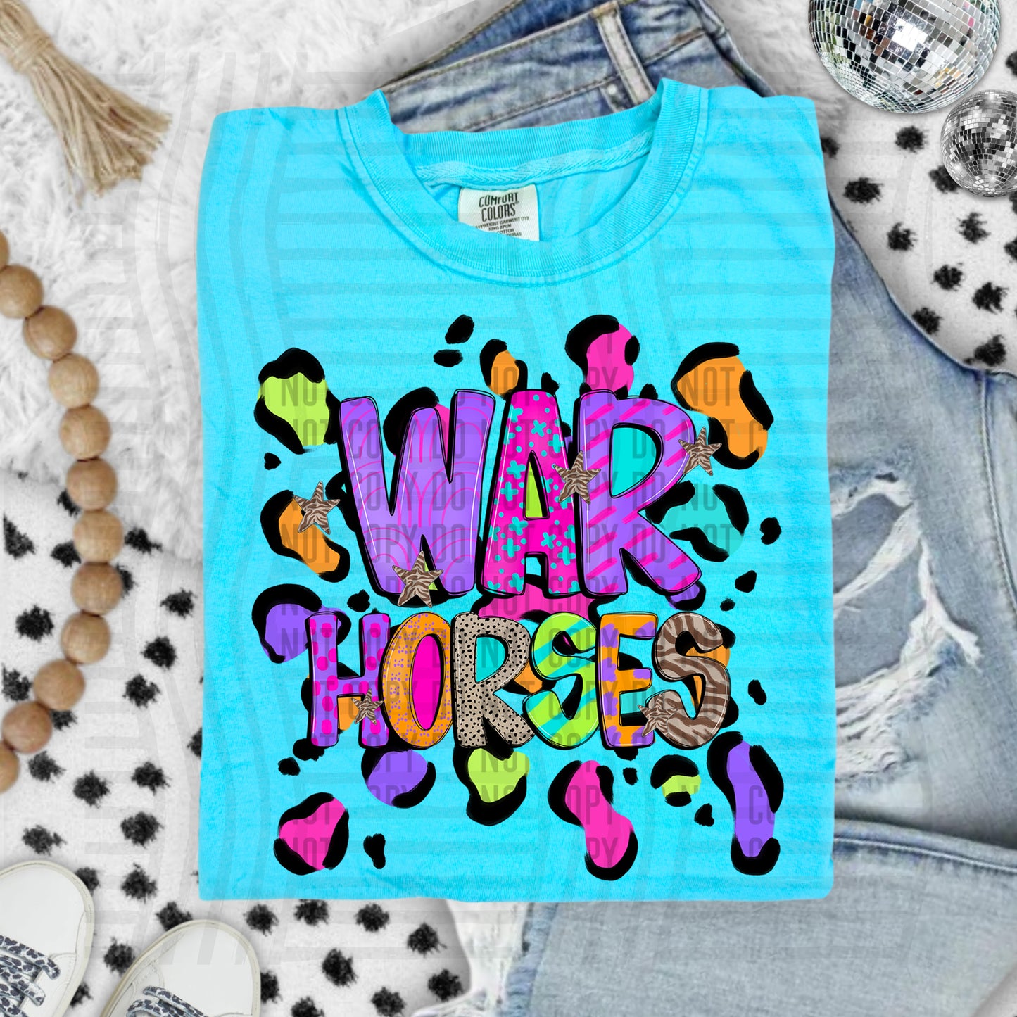 Funky Mix-Up Leopard Spot Mascots - Custom + Dropdown - 300 dpi Digital Download