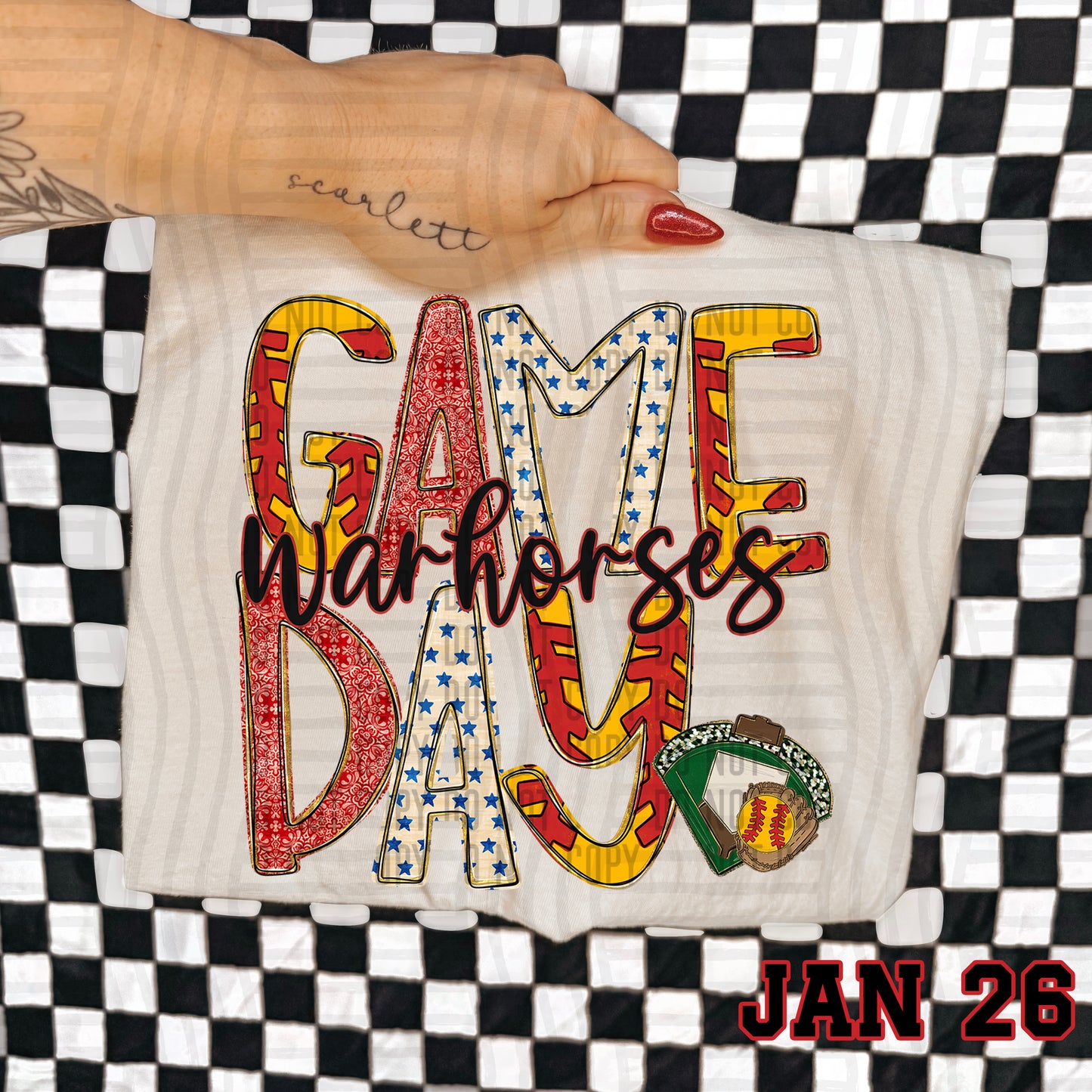 Game Day Softball- Custom + DROPDOWN - 300 DPI digital download