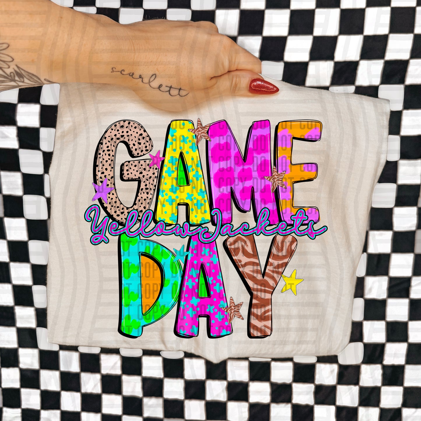 Funky Mix Up Game Day Custom + Dropdown  - 300 dpi Digital Download