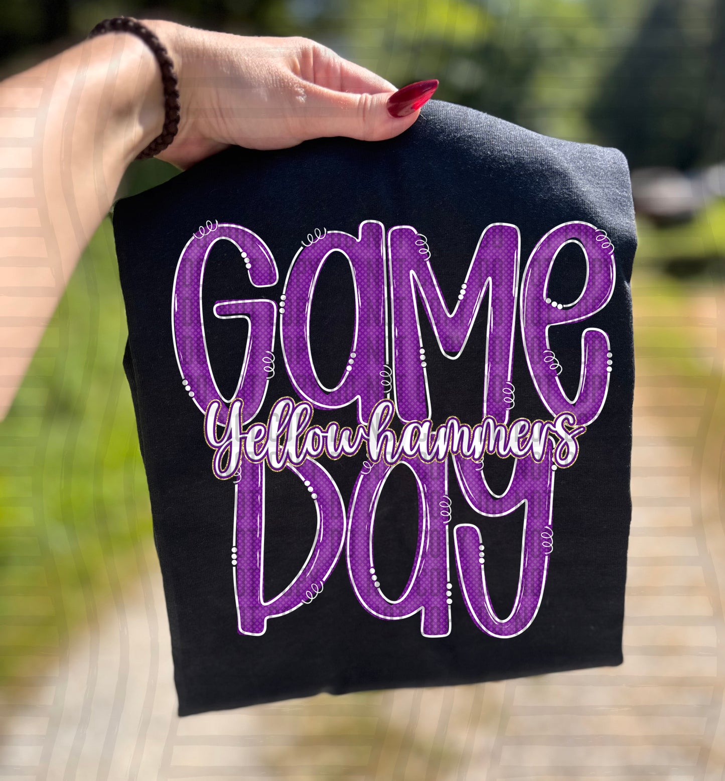 Purple - GAME DAY Doodles - 300 dpi Digital Download