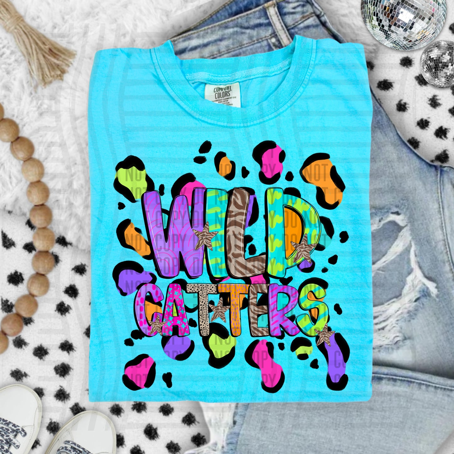 Funky Mix-Up Leopard Spot Mascots - Custom + Dropdown - 300 dpi Digital Download