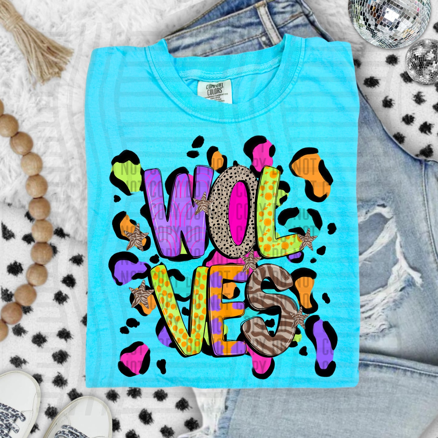 Funky Mix-Up Leopard Spot Mascots - Custom + Dropdown - 300 dpi Digital Download