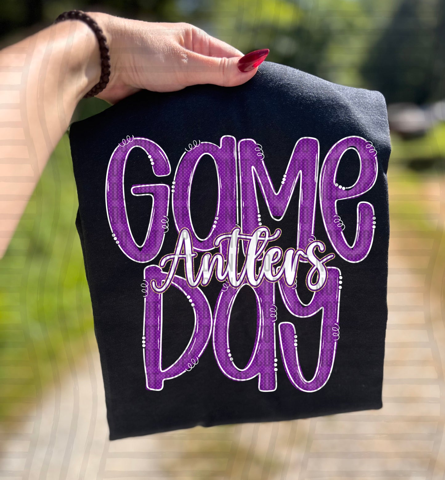 Purple - GAME DAY Doodles - 300 dpi Digital Download