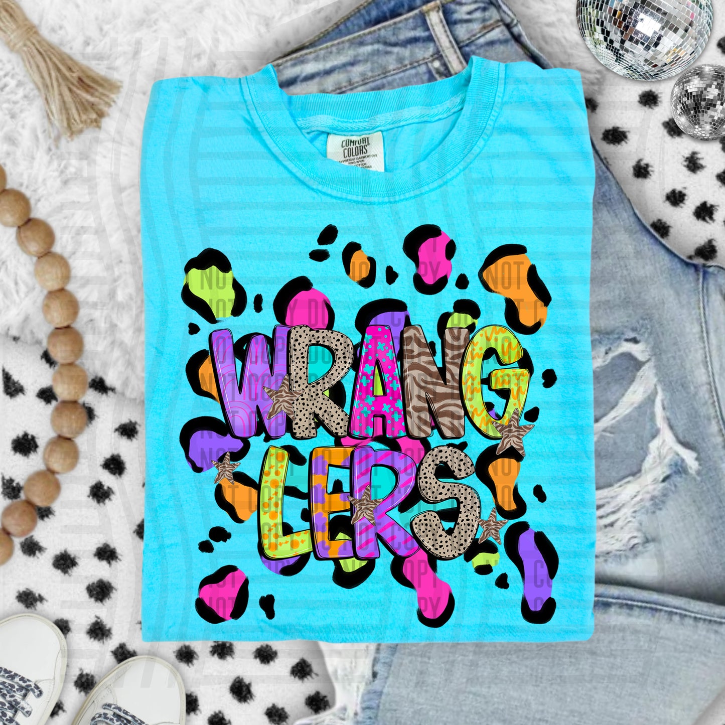 Funky Mix-Up Leopard Spot Mascots - Custom + Dropdown - 300 dpi Digital Download