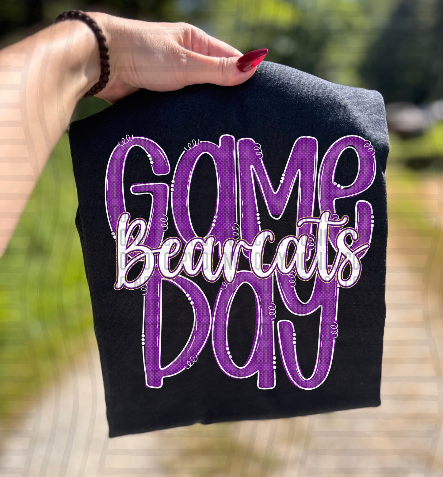 Purple - GAME DAY Doodles - 300 dpi Digital Download