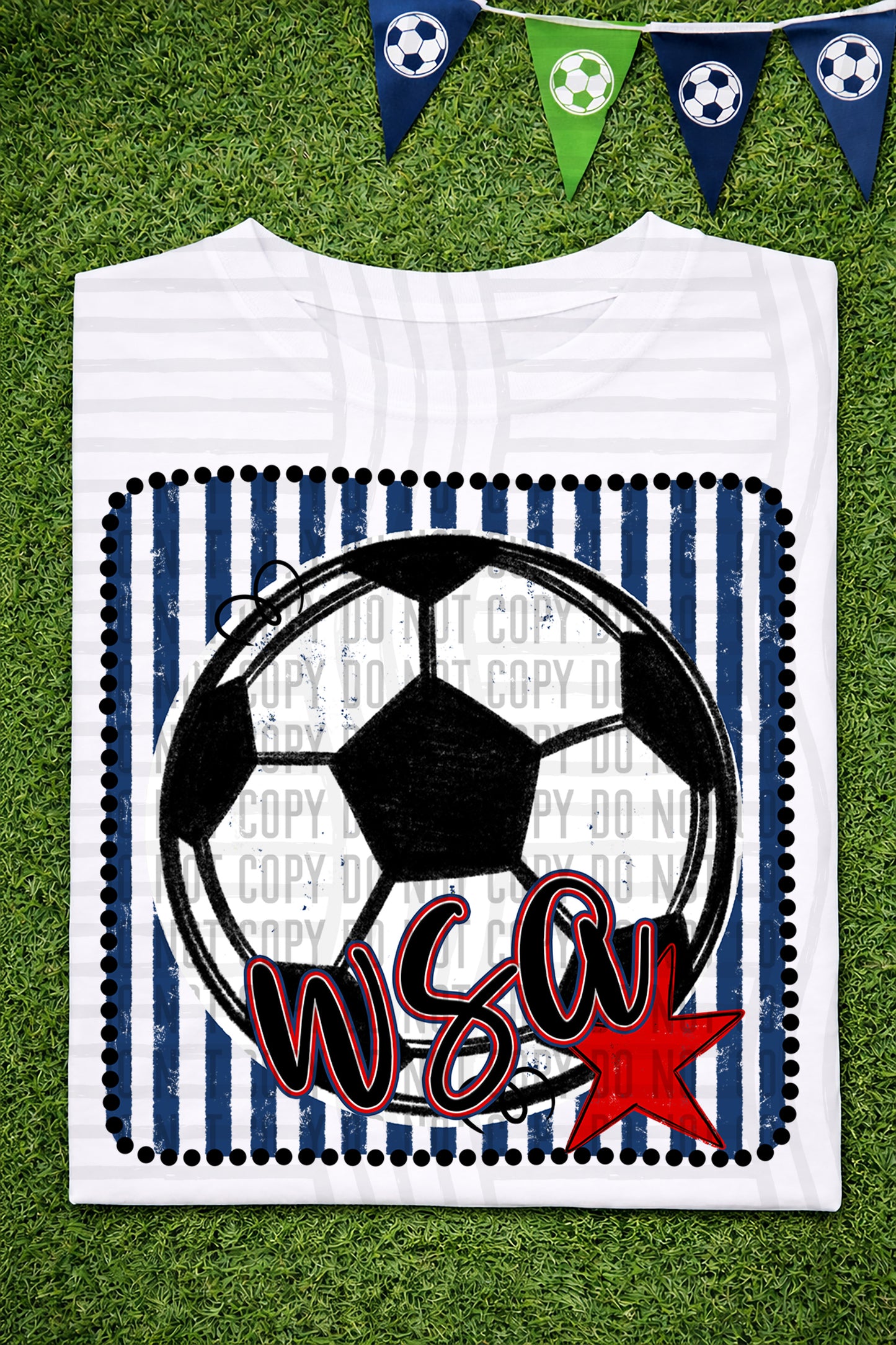 Soccer RWB Framed -  Custom + DROPDOWN - 300 DPI digital download