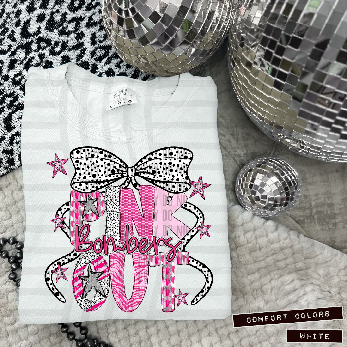 Pink Out Silver - Dropdown + CUSTOM - Digital Download 300DPI PNG FILE