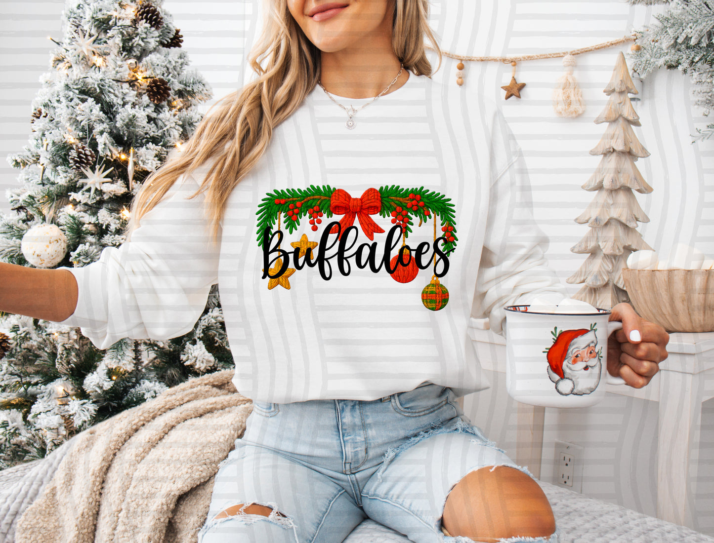 Christmas Wreath Mascots - 300 dpi Digital Download