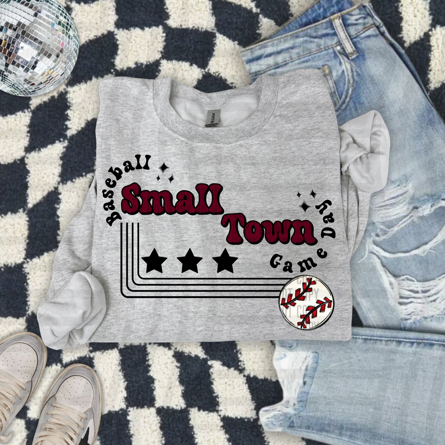 BASEBALL - Small town - Color Dropdown Digital Download 300DPI PNG FILE