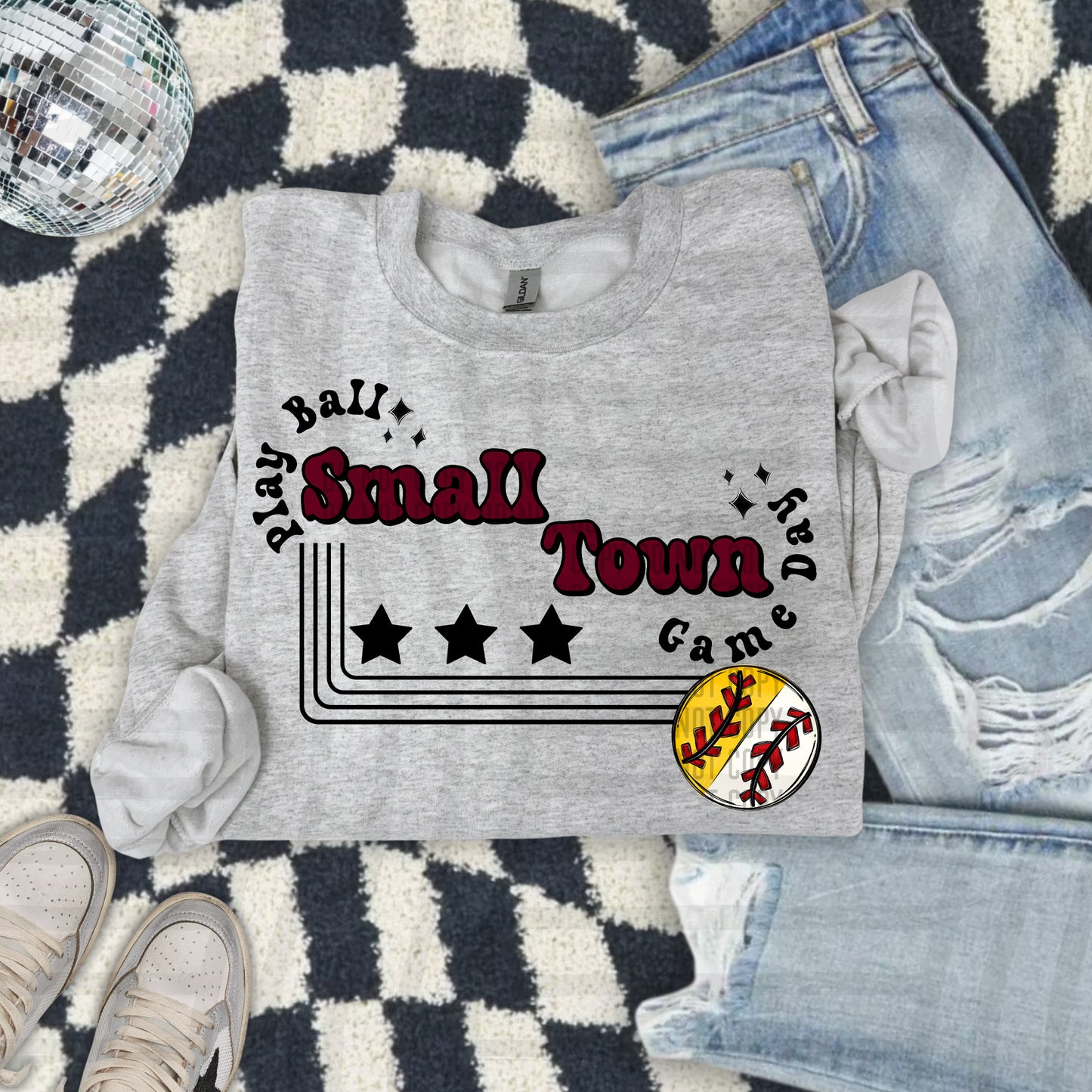 HALF/HALF - Small town - Color Dropdown Digital Download 300DPI PNG FILE