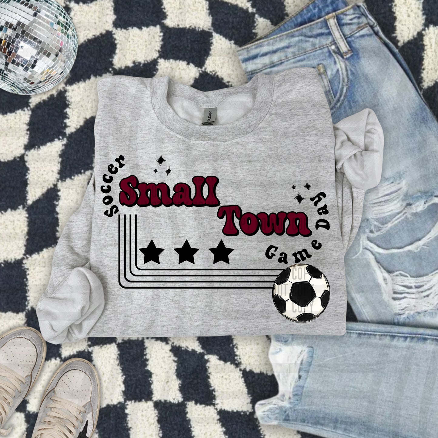 SOCCER - Small town - Color Dropdown Digital Download 300DPI PNG FILE