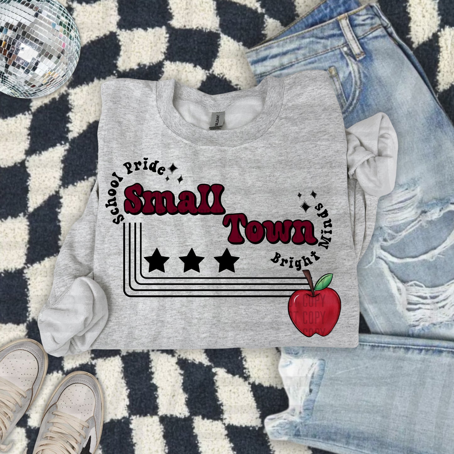 APPLE - Small town - Color Dropdown Digital Download 300DPI PNG FILE