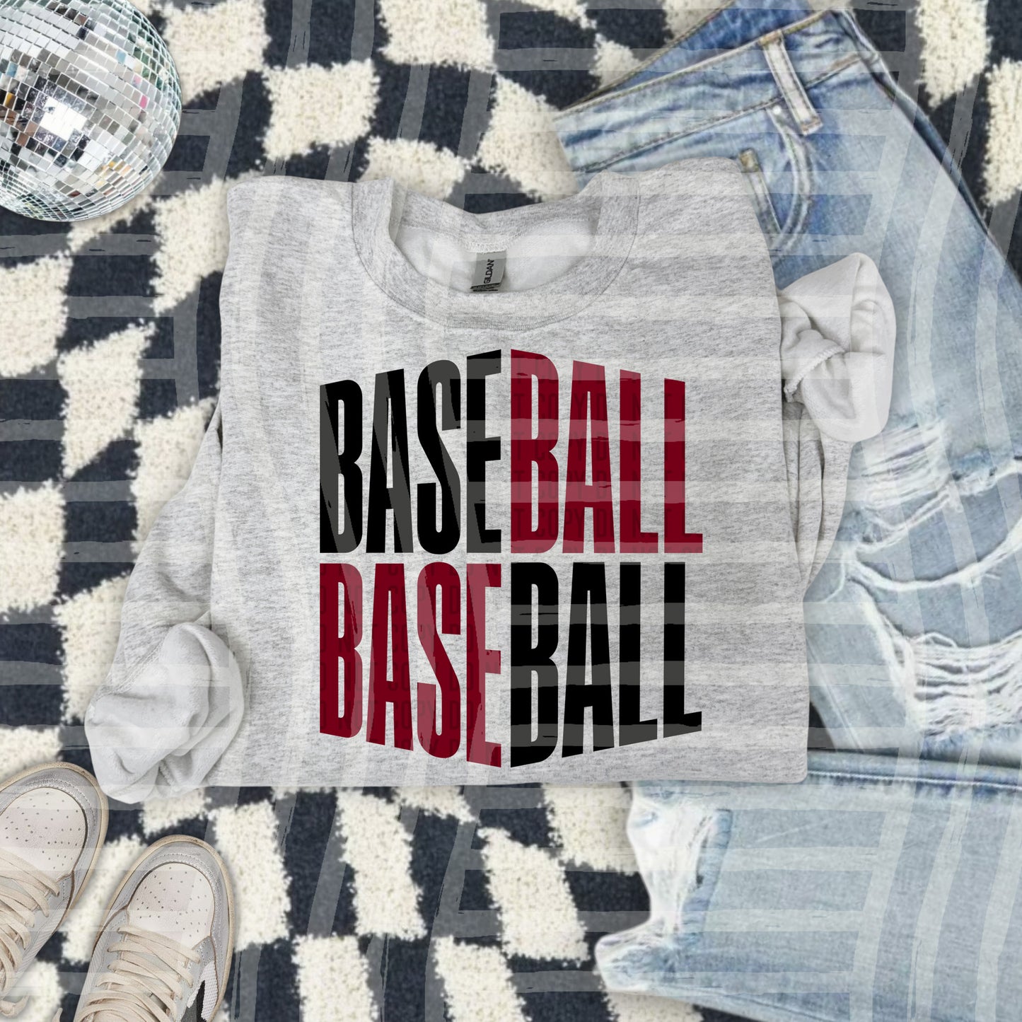 BASEBALL word art -Color Dropdown Digital Download 300DPI PNG FILE