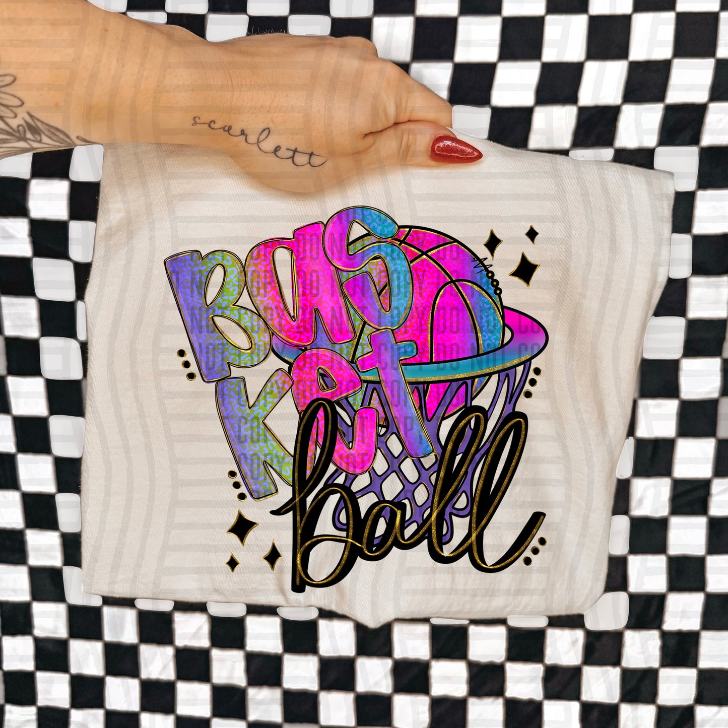 Rainbow Basketball Sayings - Choose DESIGN 300DPI PNG FILE