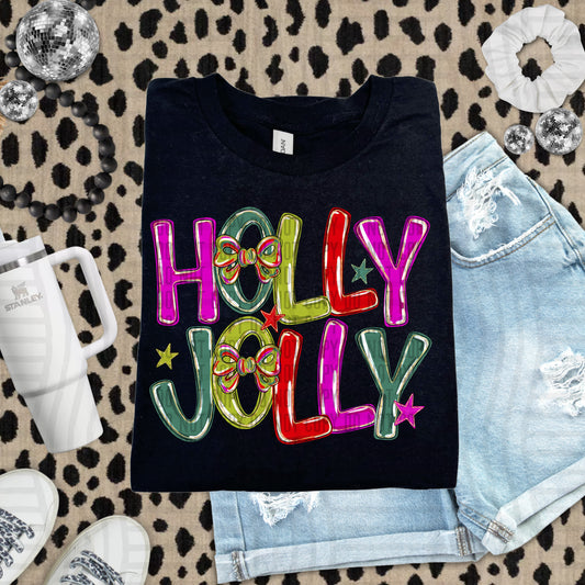 HOLLY JOLLY BOWS - 300DPI PNG FILE