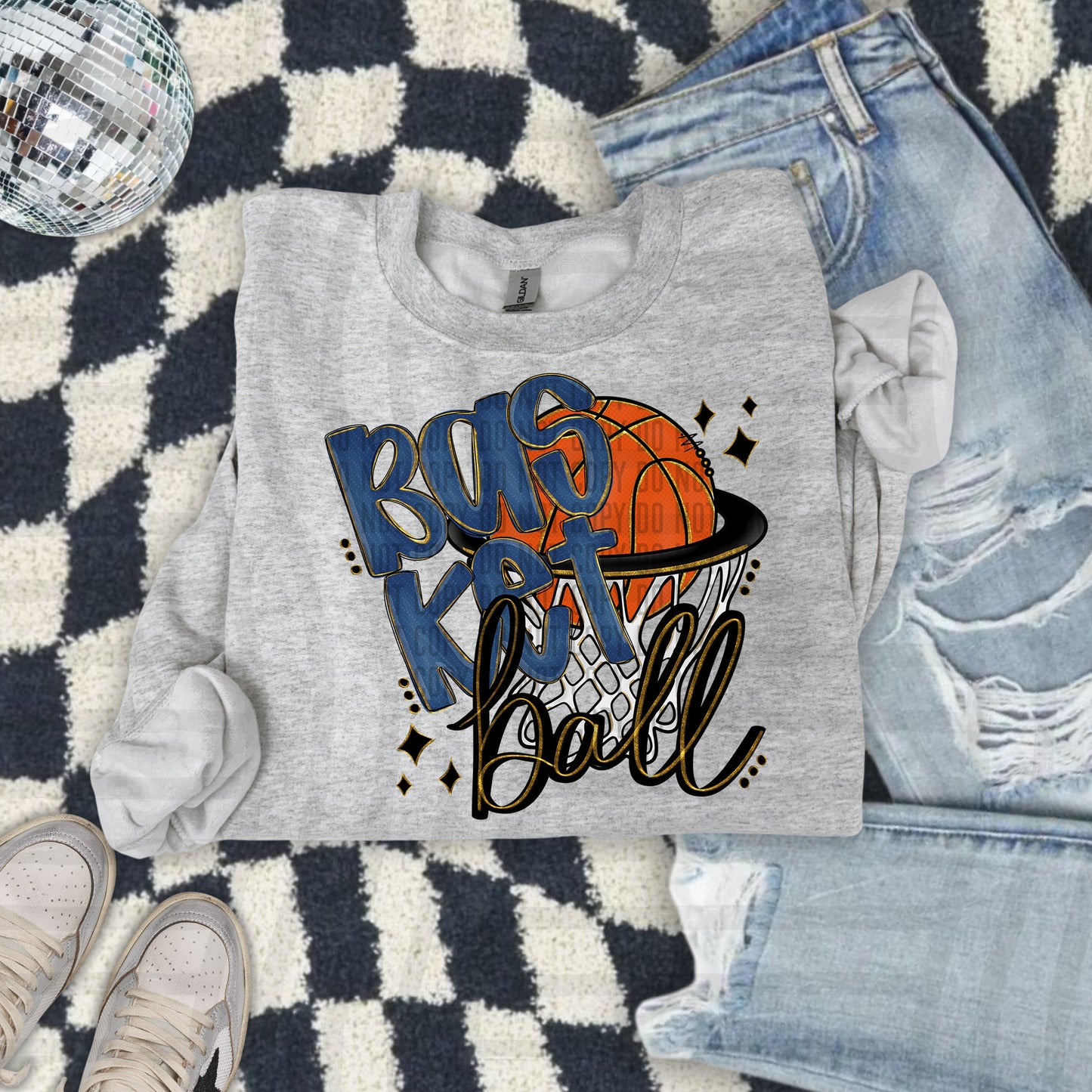 Basketball hoop -Color Dropdown Digital Download 300DPI PNG FILE