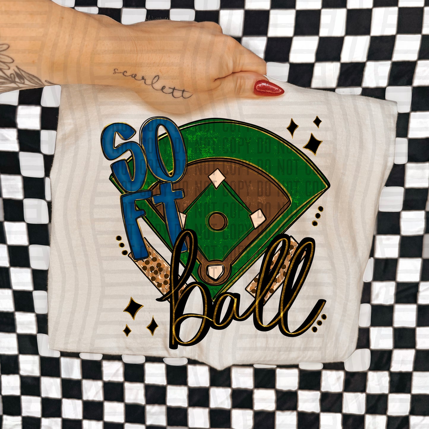 SOFTBALL Field - Color Dropdown Digital Download 300DPI PNG FILE