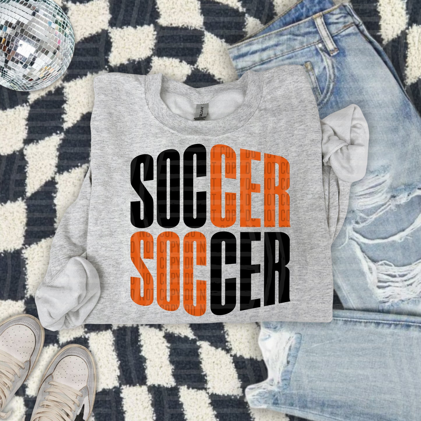 SOCCER word art - Color Dropdown Digital Download 300DPI PNG FILE