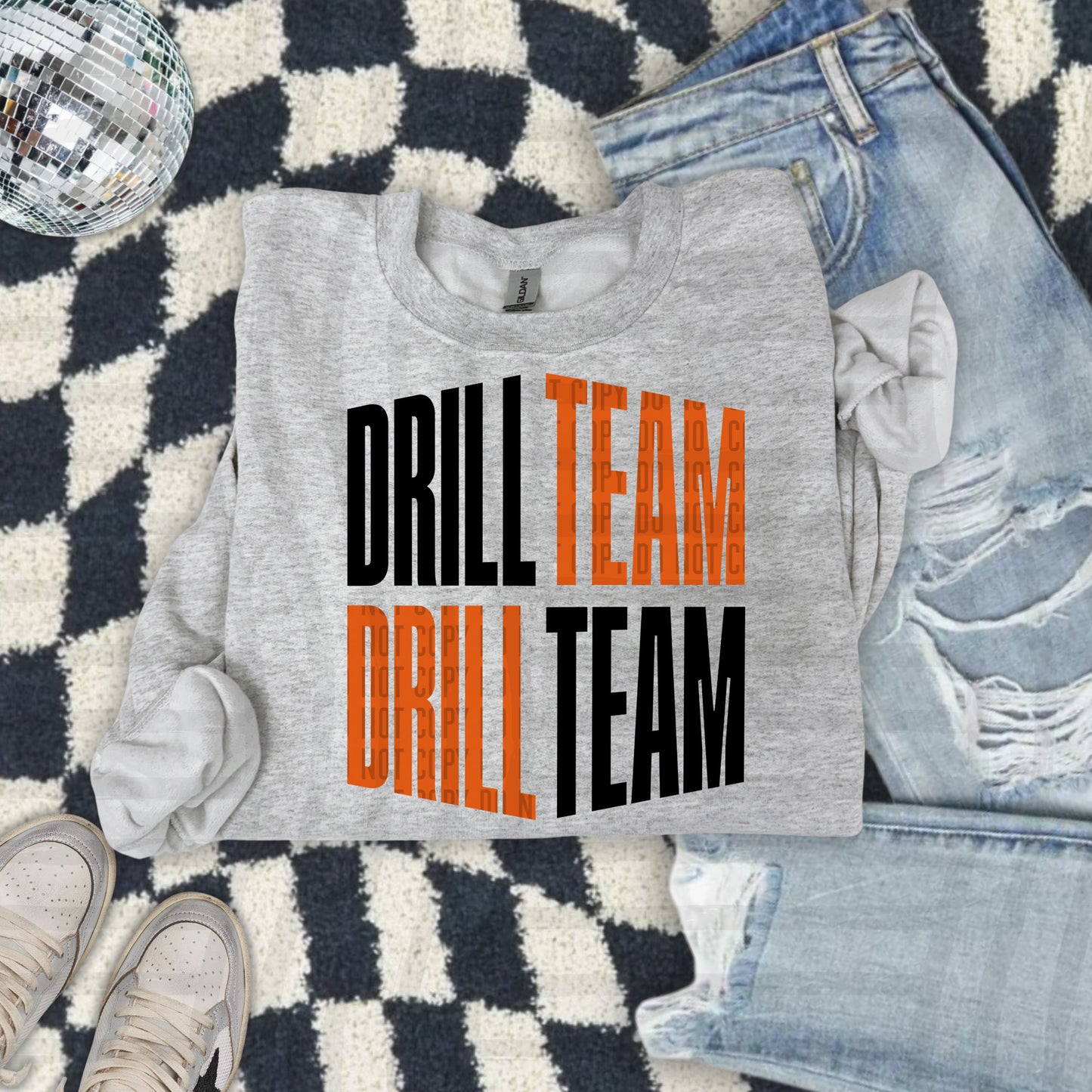 DRILL TEAM word art - Color Dropdown Digital Download 300DPI PNG FILE