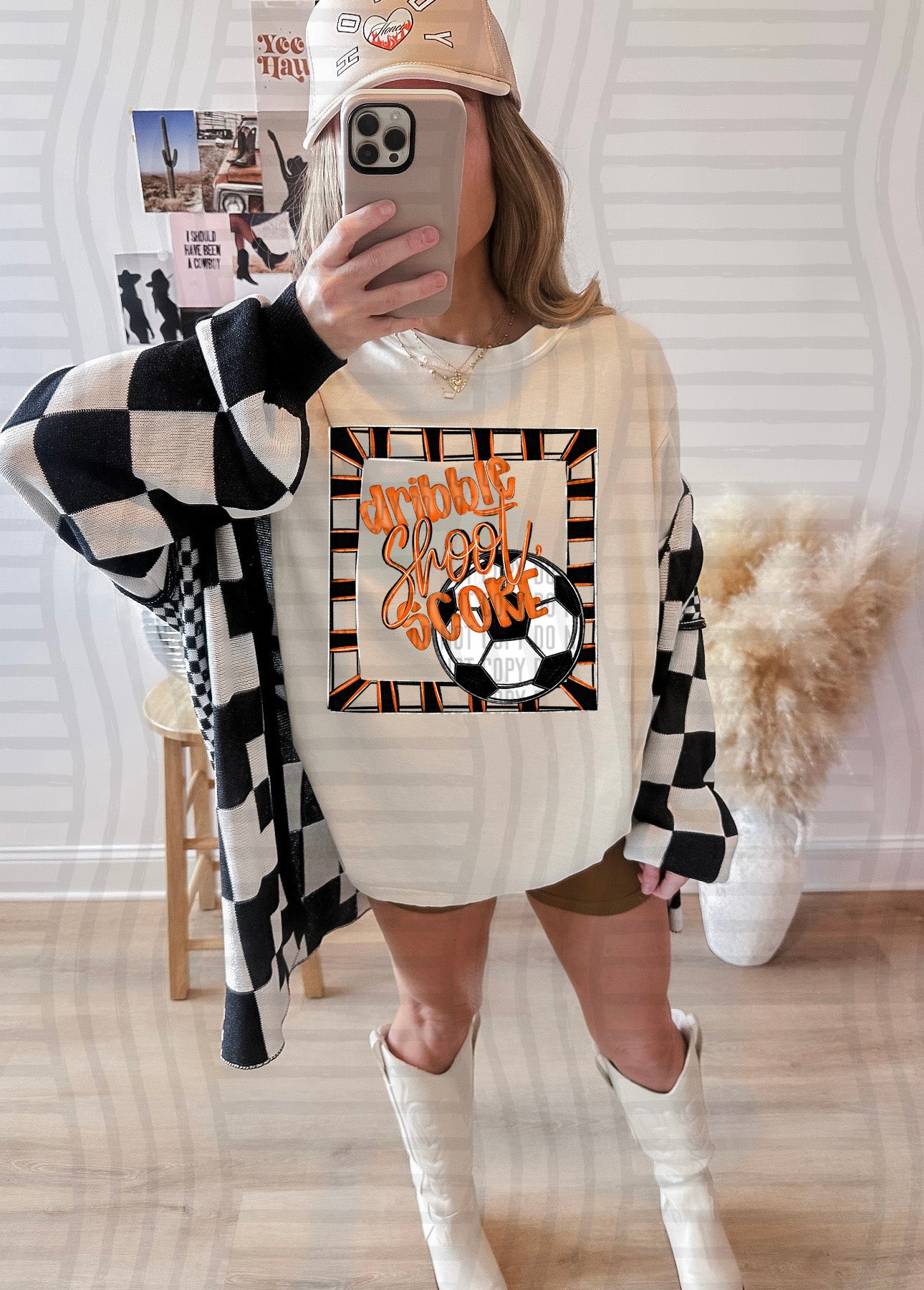 Dribble, Shoot, Score - SOCCER - Color Dropdown Digital Download 300DPI PNG FILE