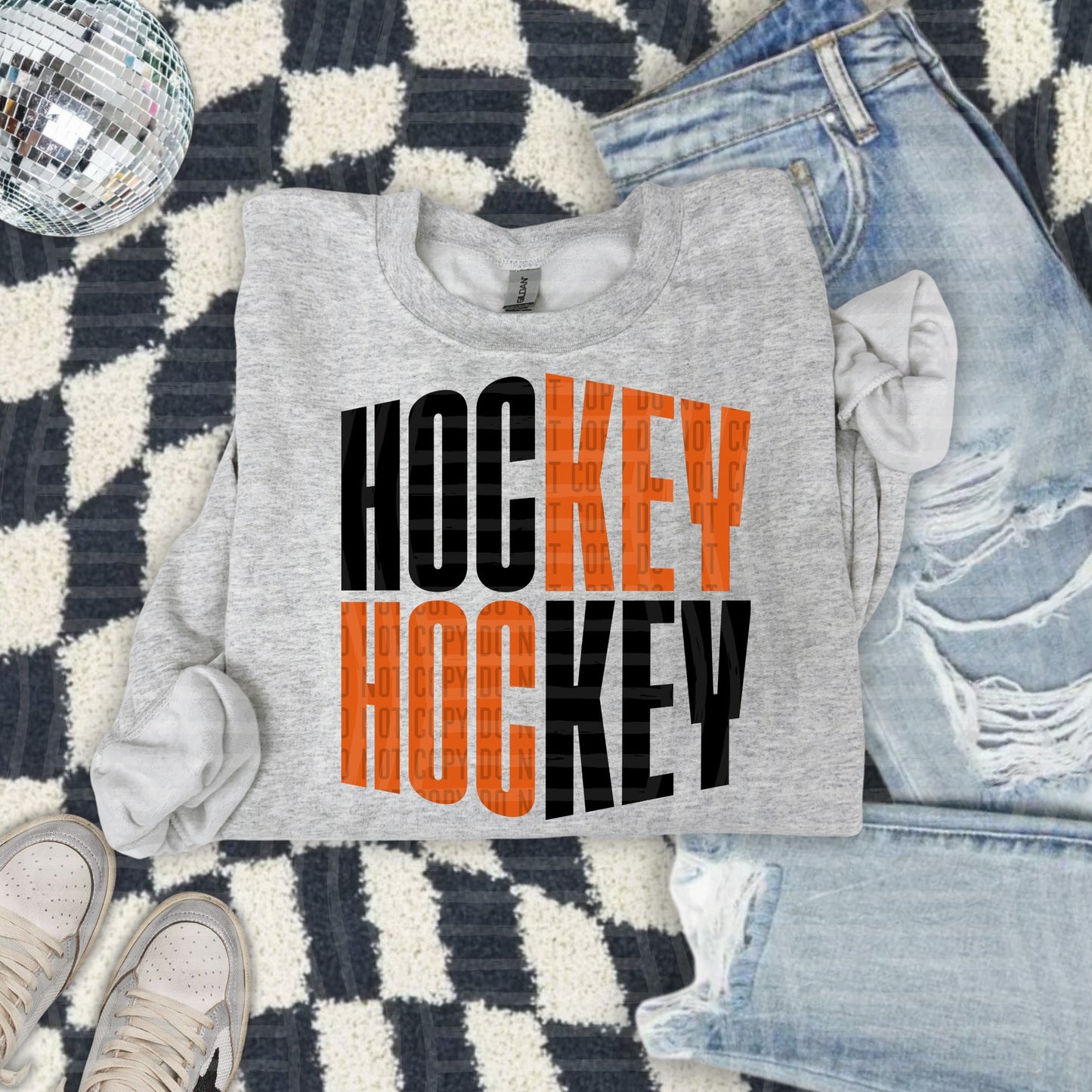 HOCKEY word art - Color Dropdown Digital Download 300DPI PNG FILE