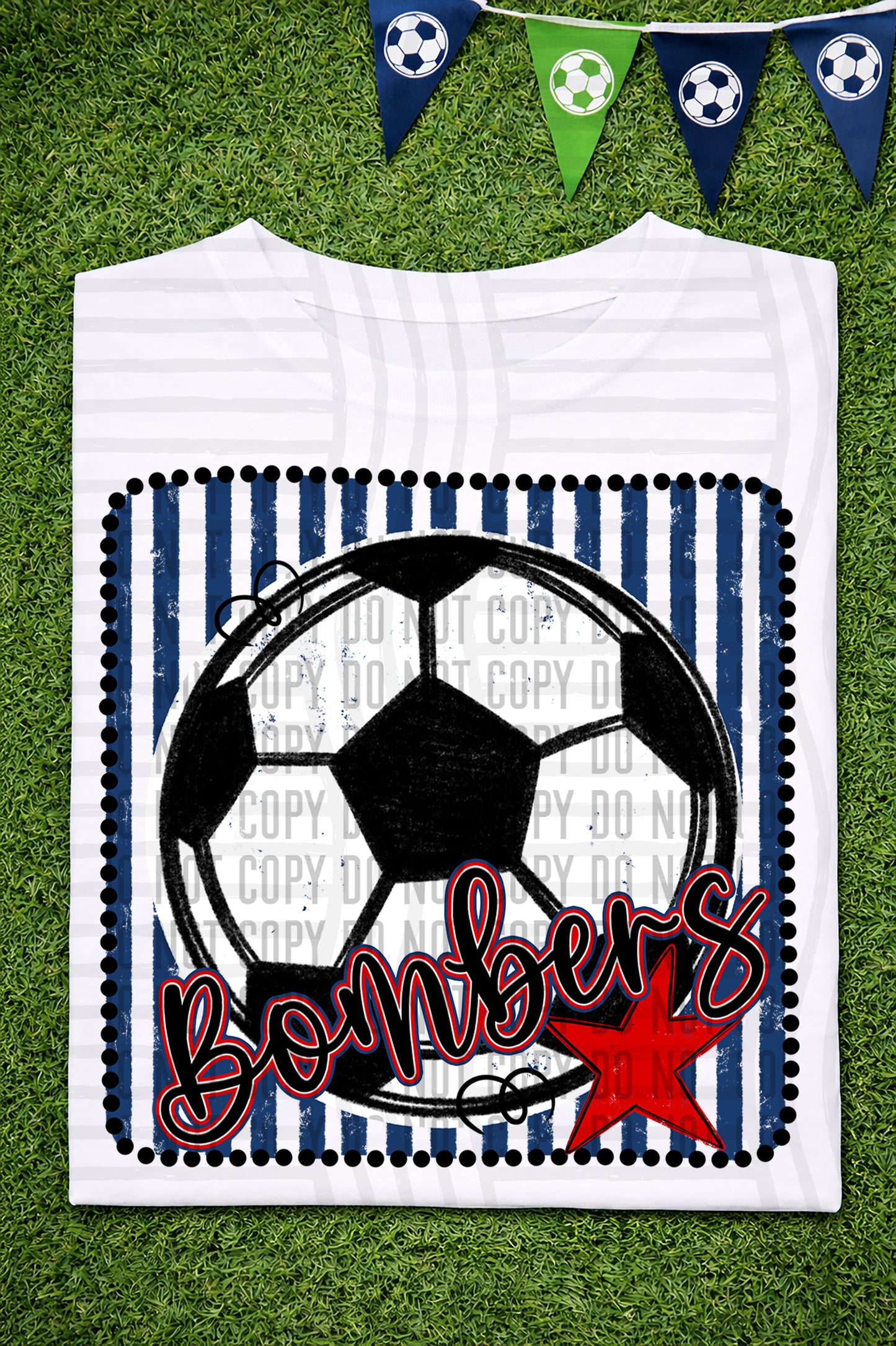 Soccer RWB Framed -  Custom + DROPDOWN - 300 DPI digital download