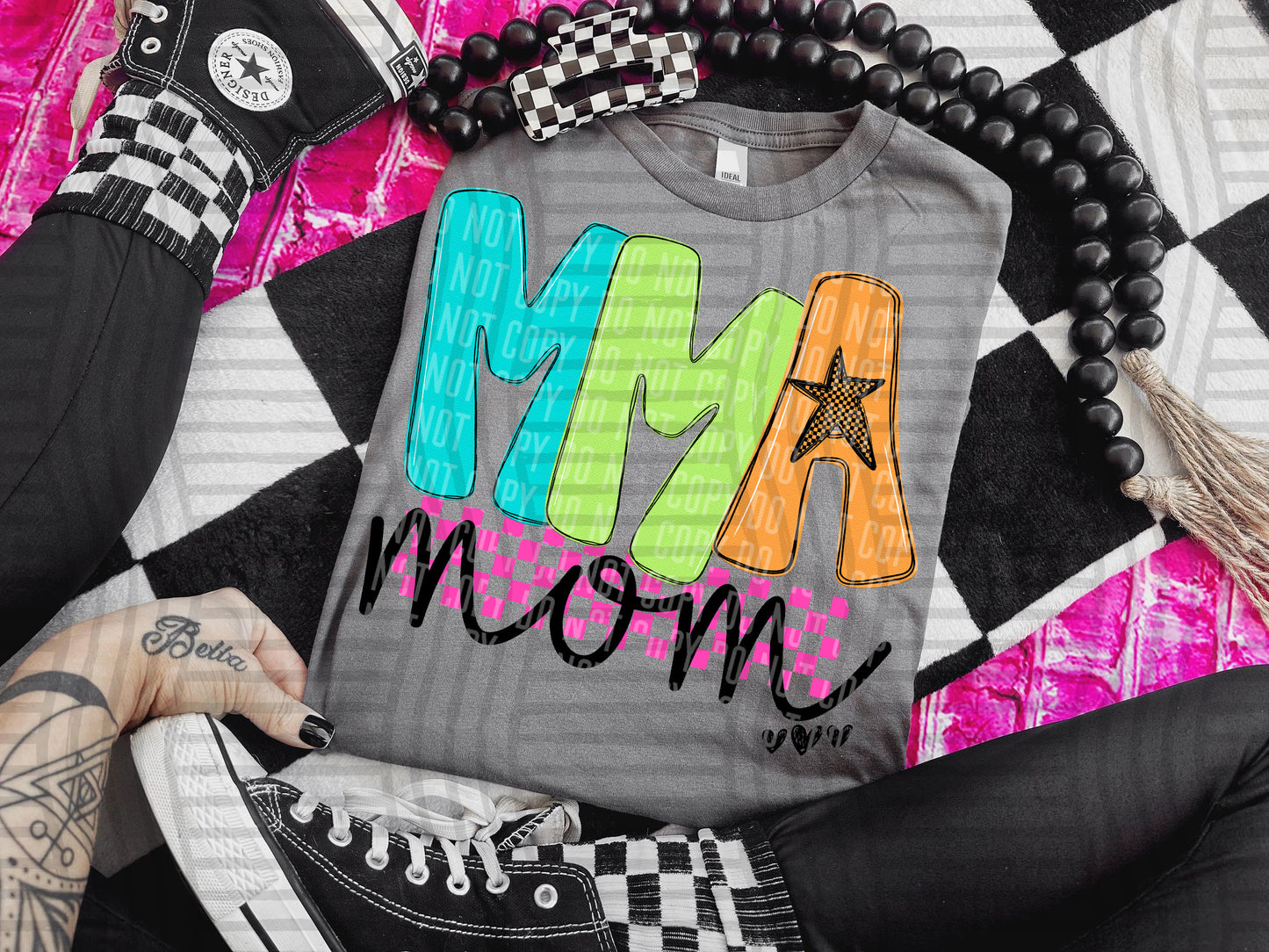 Checkmate Starburst Sports mom - DROPDOWN - 300 DPI digital download