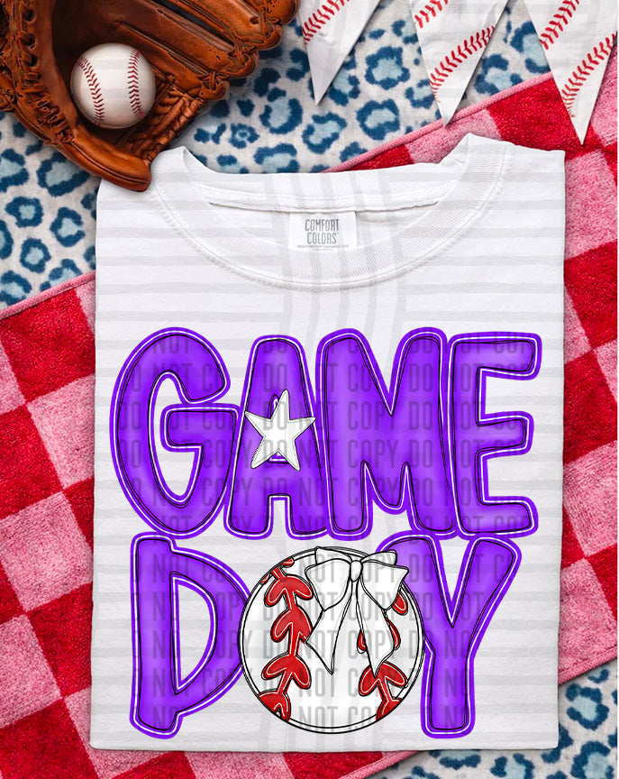 SOFTBALL - GAME DAY - Color Dropdown Digital Download 300DPI PNG FILE