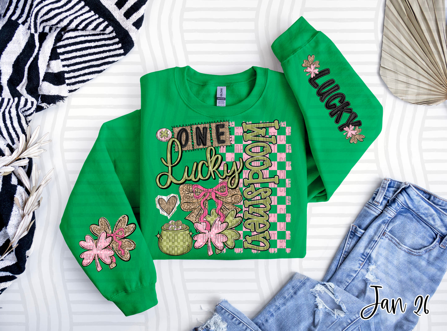 One Lucky MASCOT (SINGULAR) + OPTIONAL SLEEVES - Custom + DROPDOWN - 300 DPI digital download