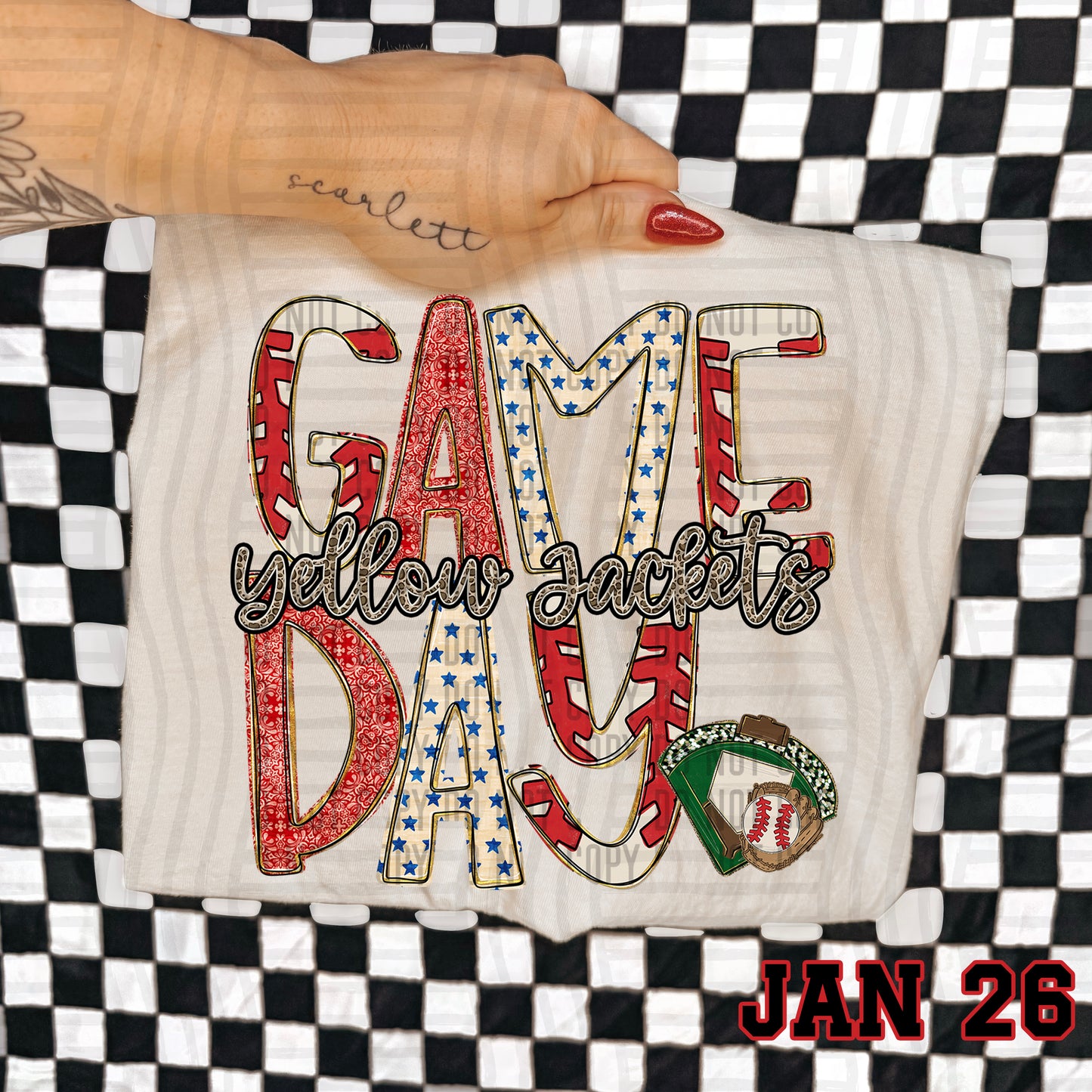 Game Day Baseball LEOPARD PRINT CENTER - Custom + DROPDOWN - 300 DPI digital download
